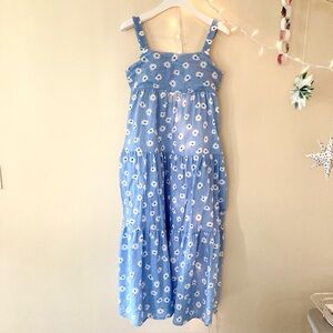 Things Between / Blue maxi Sundress with white flowers